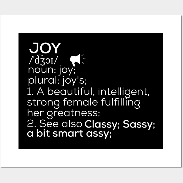 Joy Name Joy Definition Joy Female Name Joy Meaning Wall Art by TeeLogic